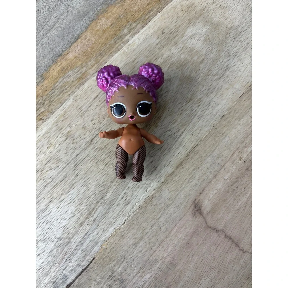 MGA LOL Surprise Doll Purple Braided Space Buns Fishnet Stockings 3 Inch Figure